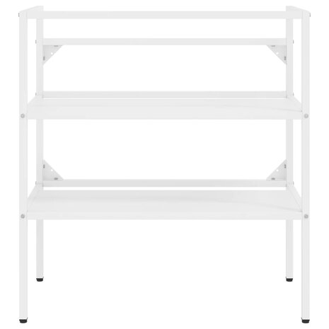 Wastafelframe met inbouwwastafel ijzer wit 4