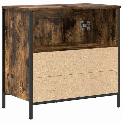 Badkamerkast 60x34,5x60 cm gerookt eikenkleurig 8