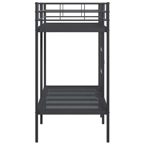 Stapelbed zonder matras 75x190 cm staal zwart 6