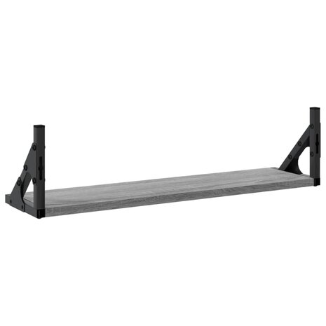 Wandschappen 2 st 60x15x15,5 cm grijs sonoma eikenkleurig 7