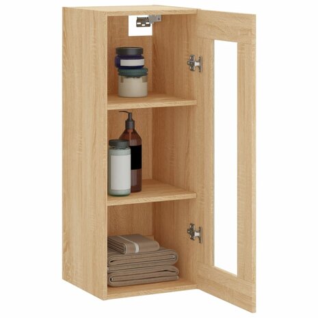 Wandkast 34,5x34x90 cm sonoma eikenkleurig 5