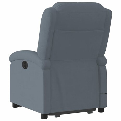 Sta-op-massagestoel verstelbaar fluweel donkergrijs 5