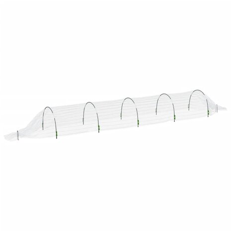 Kweektunnels 2 st 1,5x5 m glasvezel en polypropeen 7