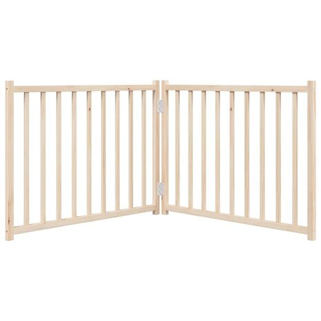 Hondenhek inklapbaar 2 panelen 160 cm massief vurenhout 4