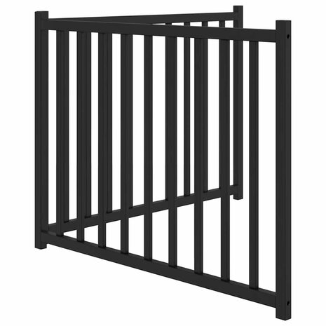Hondenhek inklapbaar 2 panelen 160 cm massief vurenhout zwart 5