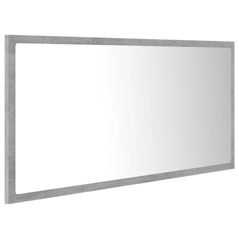 Badkamerspiegel LED 90x8,5x37 cm acryl betongrijs 4