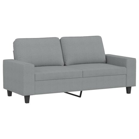 3-delige Loungeset stof lichtgrijs 4