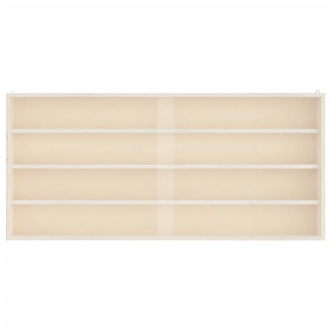 Houten vitrinekast met deuren 80x8,5x37cm 5