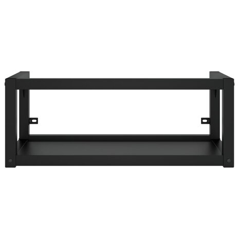 Wastafelframe wandgemonteerd 79x38x31 cm ijzer zwart 3