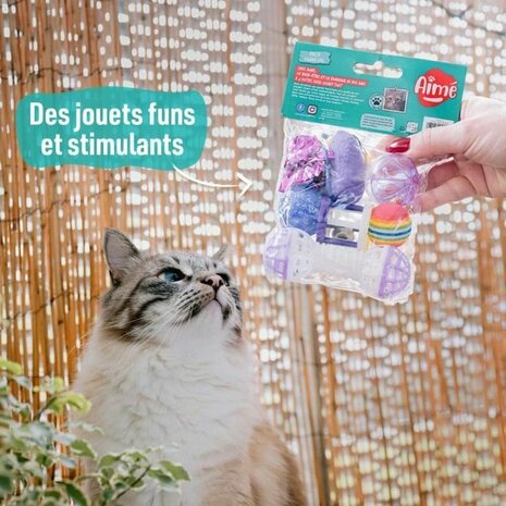 Kattenspeeltje Aim&eacute; Multicolour 7 Onderdelen 3