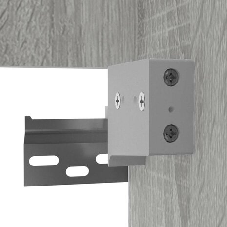 Badkamerkast met spiegel bewerkt hout grijs sonoma eikenkleurig 9