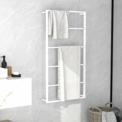 Handdoekenrek wit 60x10x116 cm staal 1