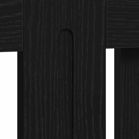 Radiatorafdekking Zwart Eiken 112 x 19 x 81,5 cm Bewerkt hout 8