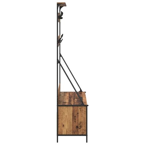 Kledingrek met plank Oud Hout 100 x 41 x 184 cm Bewerkt hout 6