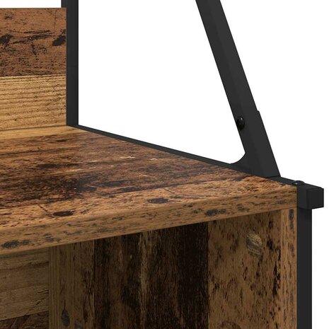 Kledingrek met plank Oud Hout 100 x 41 x 184 cm Bewerkt hout 8