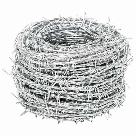 Prikkeldraad Zilver 50 m Warmgedipte Gegalvaniseerde Staal 3