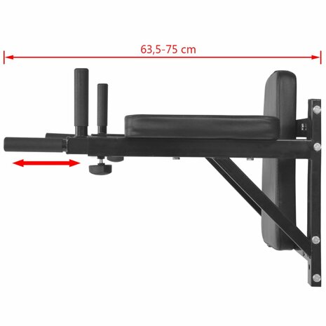 Dipstation fitnessapparaat wandgemonteerd zwart     7