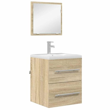 Badkamermeubelset met lade met opslag Bruin 41 x 38,5 x 48 cm 3