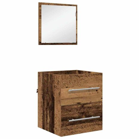 Badkamermeubelset met lade met opslag Bruin 41 x 38,5 x 48 cm 2