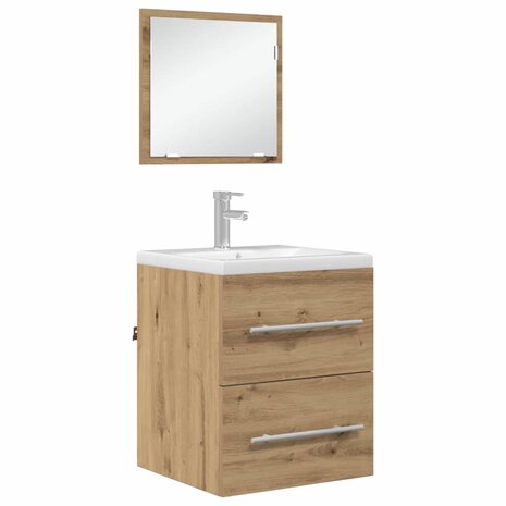 Badkamermeubelset met lade met opslag Bruin 41 x 38,5 x 48 cm 3