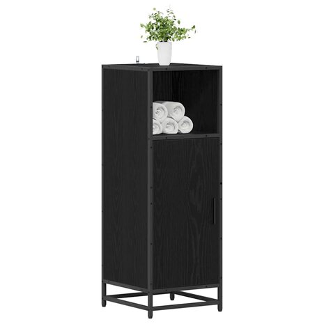 Badkamermeubelset Zwart Eiken 35 x 37,5 x 100 cm Bewerkt hout 3