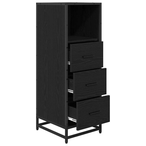 Badkamermeubelset Zwart Eiken 35 x 37,5 x 100 cm Bewerkt hout 5