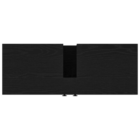 Badkamerkast Zwart eiken 80 x 30 x 60 cm Bewerkt hout 9