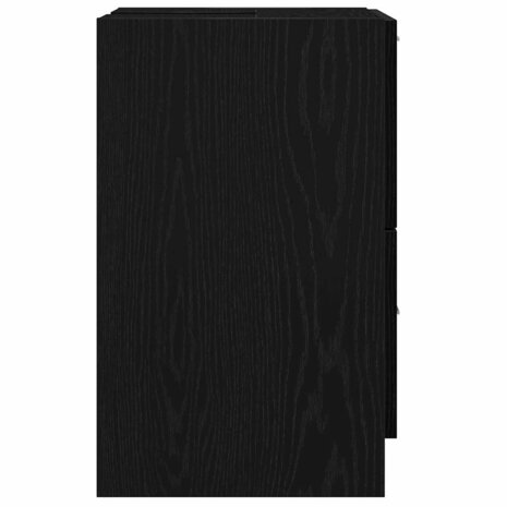 Badkamerkast met lade Zwart Eiken 40 x 37 x 59 cm Bewerkt hout 7
