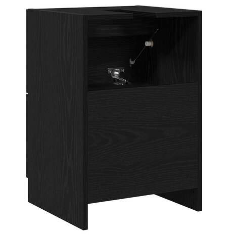 Badkamerkast met lade Zwart Eiken 40 x 37 x 59 cm Bewerkt hout 8