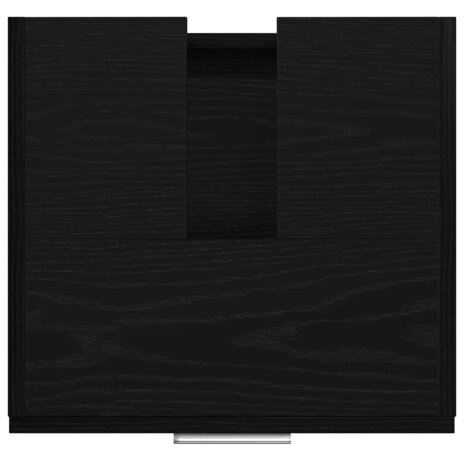 Badkamerkast met lade Zwart Eiken 40 x 37 x 59 cm Bewerkt hout 9