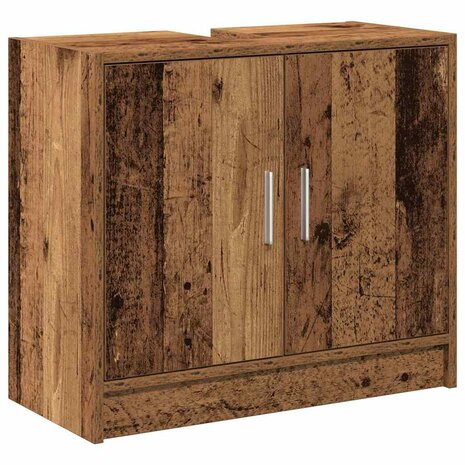 Badkamerkast met opslag Oud Hout 63 x 29 x 55 cm Bewerkt hout 2