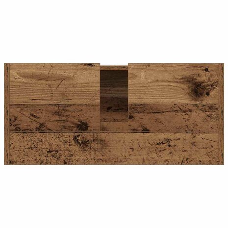 Badkamerkast met opslag Oud Hout 63 x 29 x 55 cm Bewerkt hout 9