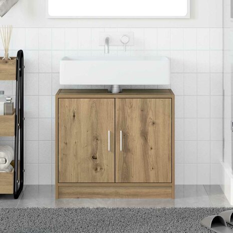 Badkamerkast Artisan Eiken 63 x 29 x 55 cm Bewerkt hout 1
