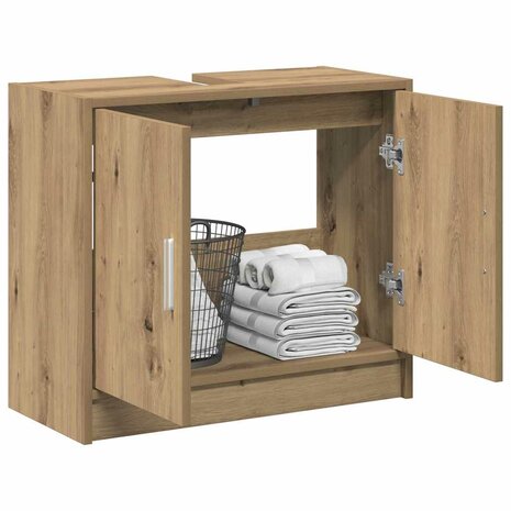 Badkamerkast Artisan Eiken 63 x 29 x 55 cm Bewerkt hout 3