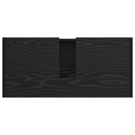 Badkamerkast Zwart Eiken 63 x 29 x 55 cm Bewerkt hout 9