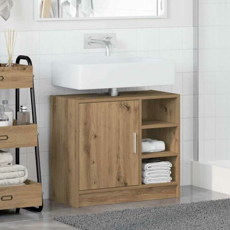 Badkamerkast Artisan Eiken 63 x 29 x 55 cm Bewerkt hout 4