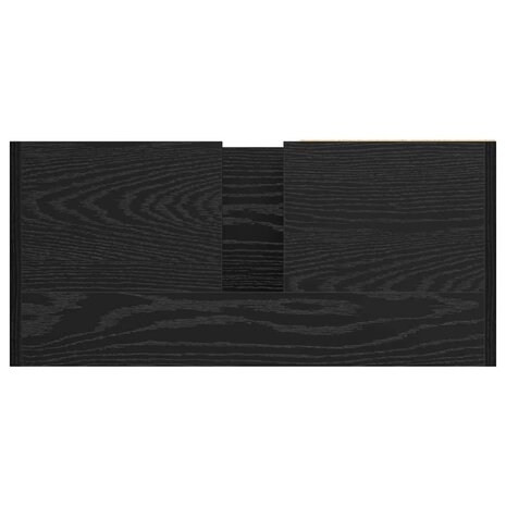 Badkamerkast met plank Zwart Eiken 63 x 29 x 55 cm Bewerkt hout 9
