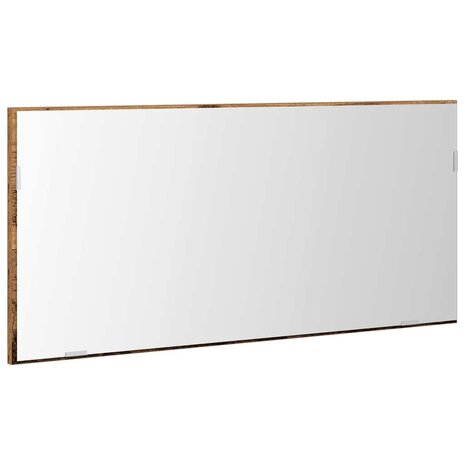 Spiegel met spiegel Oud hout 80 x 37 cm Glas en Engineered Hout 2