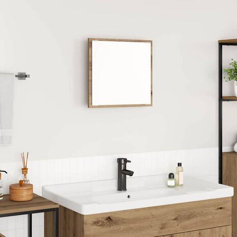 LED Badkamer Spiegel met spiegel Artisan Eiken 40 x 37 x 8.5 cm 1