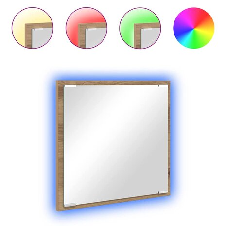 LED Badkamer Spiegel met spiegel Artisan Eiken 40 x 37 x 8.5 cm 3
