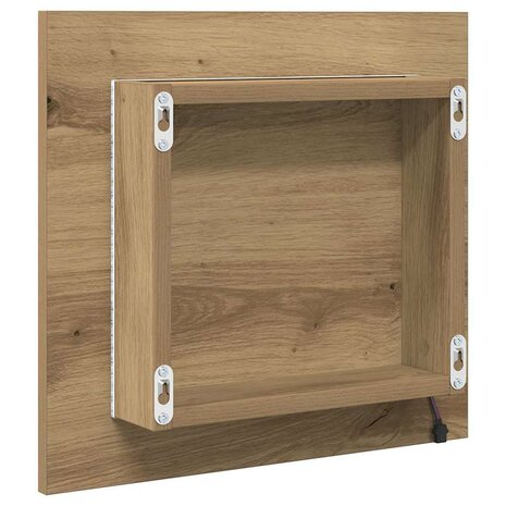 LED Badkamer Spiegel met spiegel Artisan Eiken 40 x 37 x 8.5 cm 7