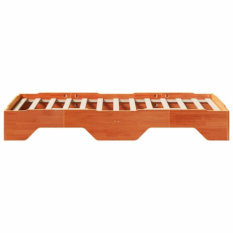 Bedframe zonder matras stapelbaar wasbruin 90x190 cm hout 6