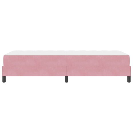 Boxspringbed met matras met matras Roze 90 x 190 cm Fluweel 7