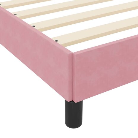 Boxspringbed met matras met matras Roze 90 x 190 cm Fluweel 9