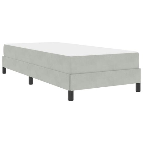 Boxspringbed met matras Lichtgrijs 80 x 210 cm Fluweel 2