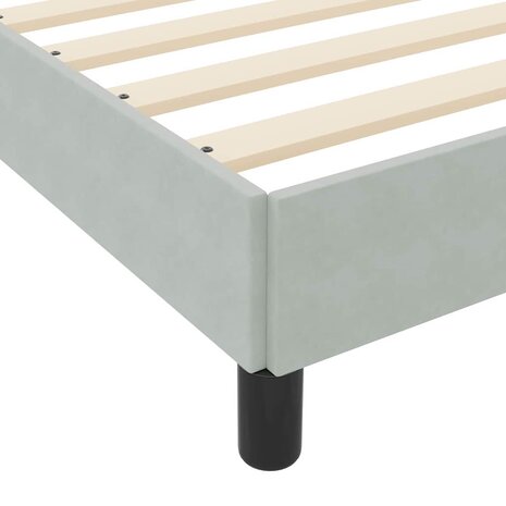 Boxspringbed met matras Lichtgrijs 80 x 210 cm Fluweel 9