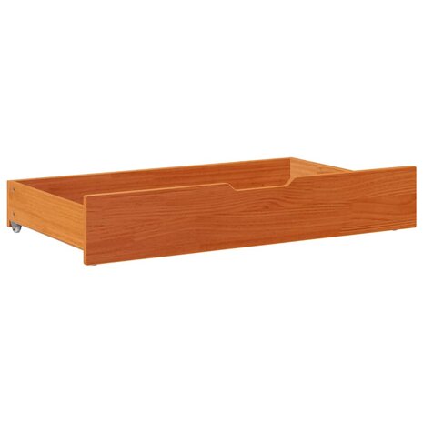 Bedlades 2 st 95x55x17 massief grenenhout wasbruin 4