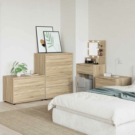 Opbergkast Sonoma Eiken 80 x 48 x 57 cm Bewerkt hout 4