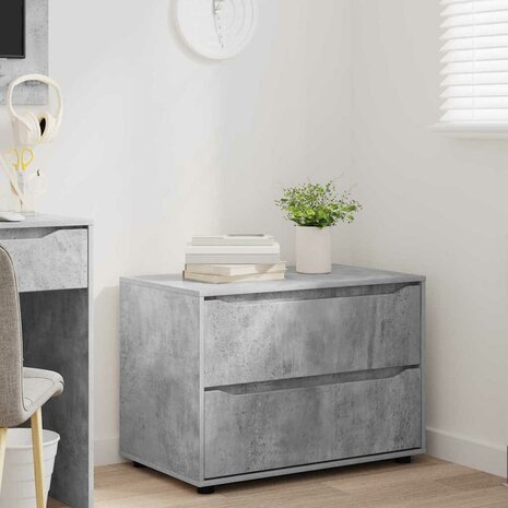 Opbergkast Beton Grijs 80 x 48 x 57 cm Bewerkt hout 5