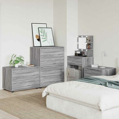 Opbergkast Grijs Sonoma 80 x 48 x 57 cm Bewerkt hout 4